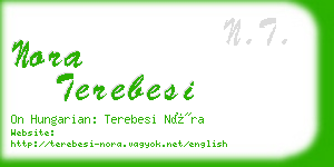 nora terebesi business card